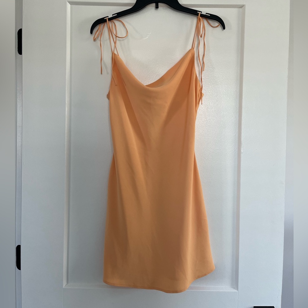 Orange Mini Slip Dress